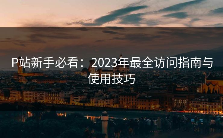 P站新手必看：2023年最全访问指南与使用技巧